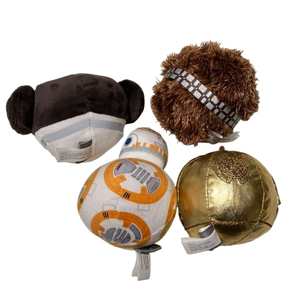 Star Wars Hallmark Fluffballs Lot of 4  C3PO BB8 Princess Leia Chewbacca - Picture 3 of 4